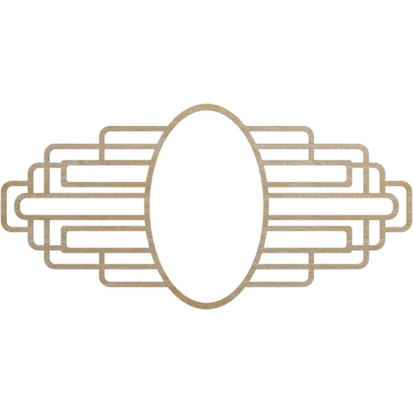 Ekena Millwork Elizabeth Wood Fretwork Pierced Ceiling Medallion, Birch, 38"W x 19"H x 10 1/2"IW x 18"IH x 3/8"T CMWP38X19X0375EBBI - main